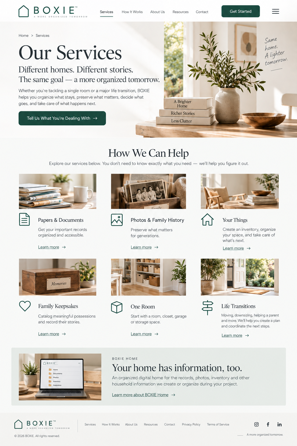 Calm organized household